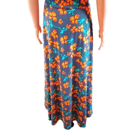 LuLaRoe Macy Polka & Floral Maxi Dress SMALL - Picture 9 of 15